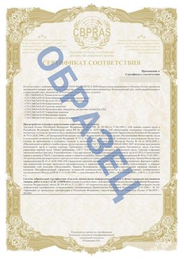 Образец Приложение к СТО 01.064.00220722.2-2020 Георгиевск Сертификат СТО 01.064.00220722.2-2020 